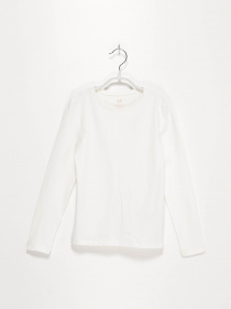 Лонгслів H&M модель 0620424_білий Фото