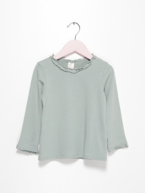 Лонгслів H&M модель 0865787_оливковий Фото