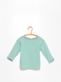 Лонгслів H&M модель 0808883_зелений Фото