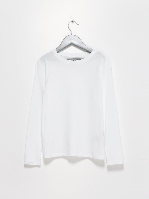 Лонгслів H&M модель 0749175_білий Фото