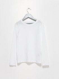 Лонгслів H&M модель 0749175_білий Фото