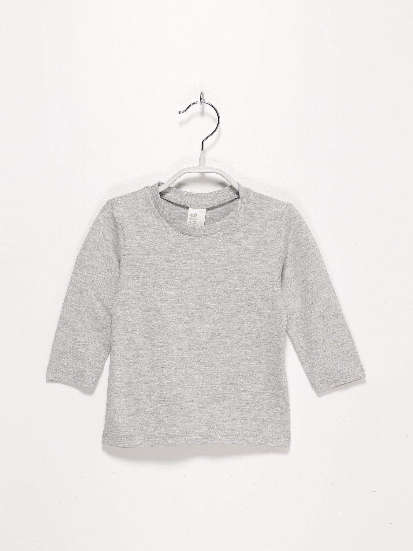 Лонгслив H&M модель 0818086_сірий Фото