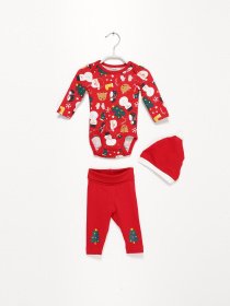 Комплект для немовлят H&M модель 0866482_червоний комб. Фото