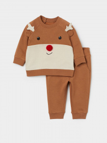 Комплект для немовлят H&M модель 0791589_бежевий комб. Фото