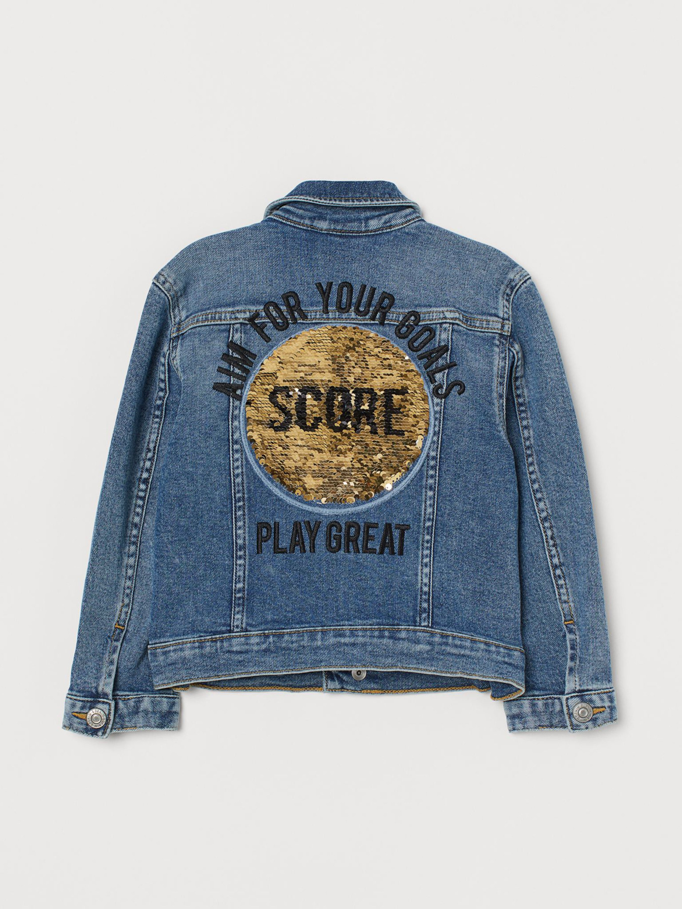 Джинсовая куртка H&M модель 0839939_синій комб. Фото