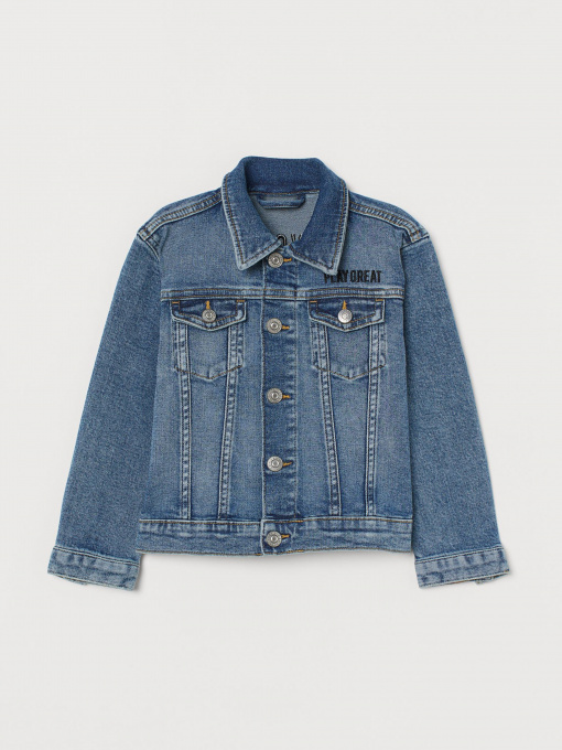 Джинсова куртка H&M модель 0839939_синій комб. Фото