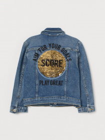 Джинсова куртка H&M модель 0839939_синій комб. Фото