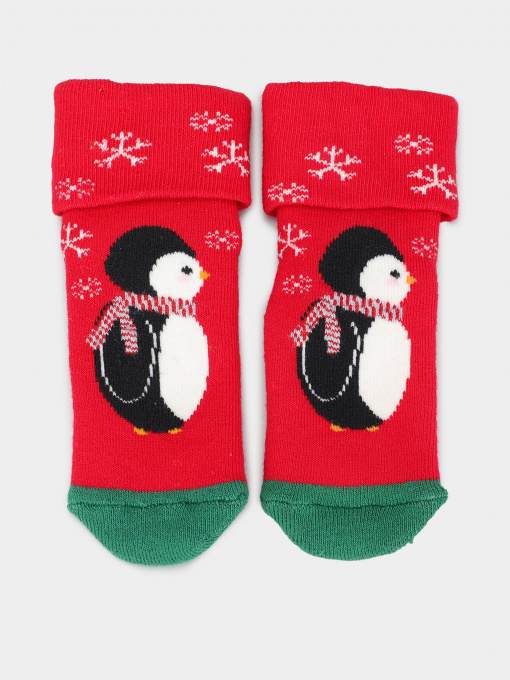 Шкарпетки та гольфи H&M модель 0309205_червоний комб. Фото