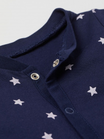 Боді для немовлят H&M модель 0912542_т.синій з білим Фото