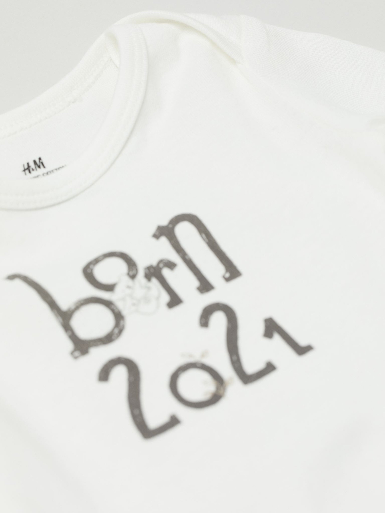 Боди для младенцев H&M модель 0814299_білий з сірим Фото