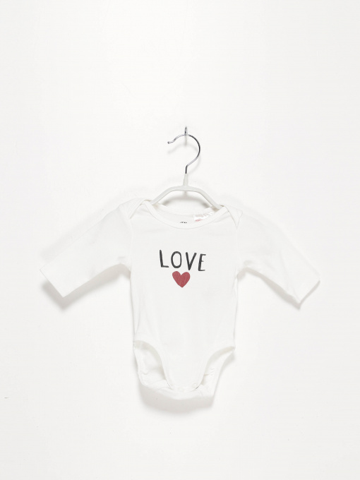 Боди для младенцев H&M модель 0814299_білий комб. Фото