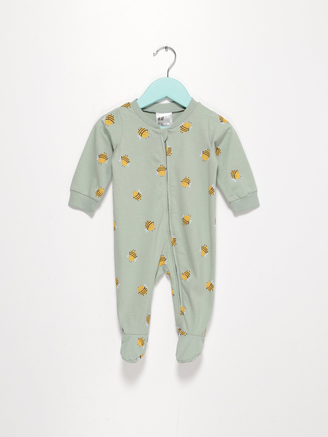 Боди для младенцев H&M модель 0310091_с.зелений комб. Фото