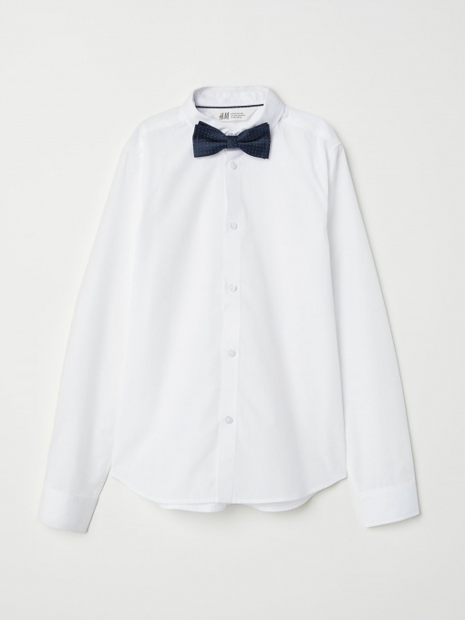 Рубашка повседневная H&M модель 0579165_білий Фото