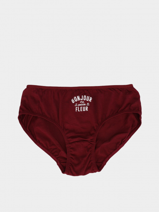 Плавки H&M модель 0625216_бордовий з білим Фото