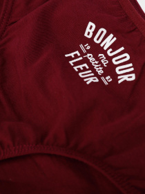 Плавки H&M модель 0625216_бордовий з білим Фото