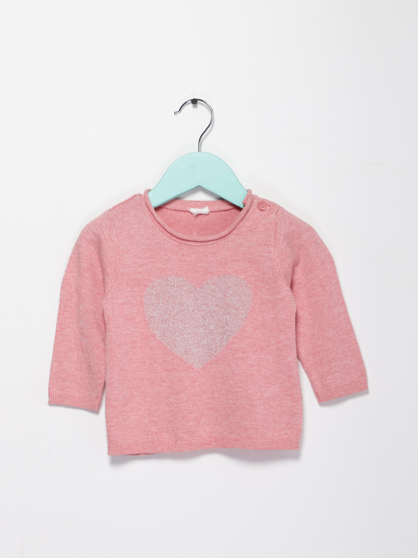 Джемпер H&M модель 0219299_рожевий комб. Фото