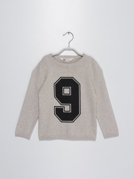 Джемпер H&M модель 0389055_с.сірий з т.синім Фото