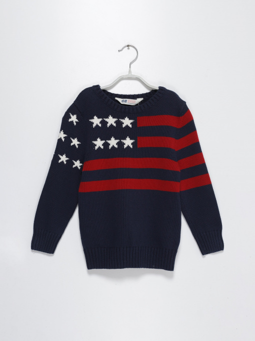 Джемпер H&M модель 0389087_т.синій комб. Фото