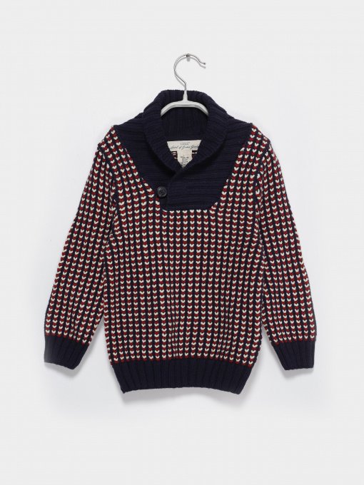 Свитер H&M модель 0389094_т.синій комб. Фото