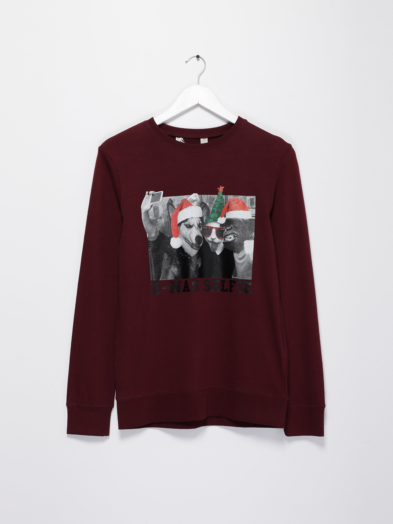 Свитшот H&M модель 03916324_т.бордовий Фото