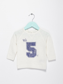 Джемпер H&M модель 0453380_білий з т.синім Фото