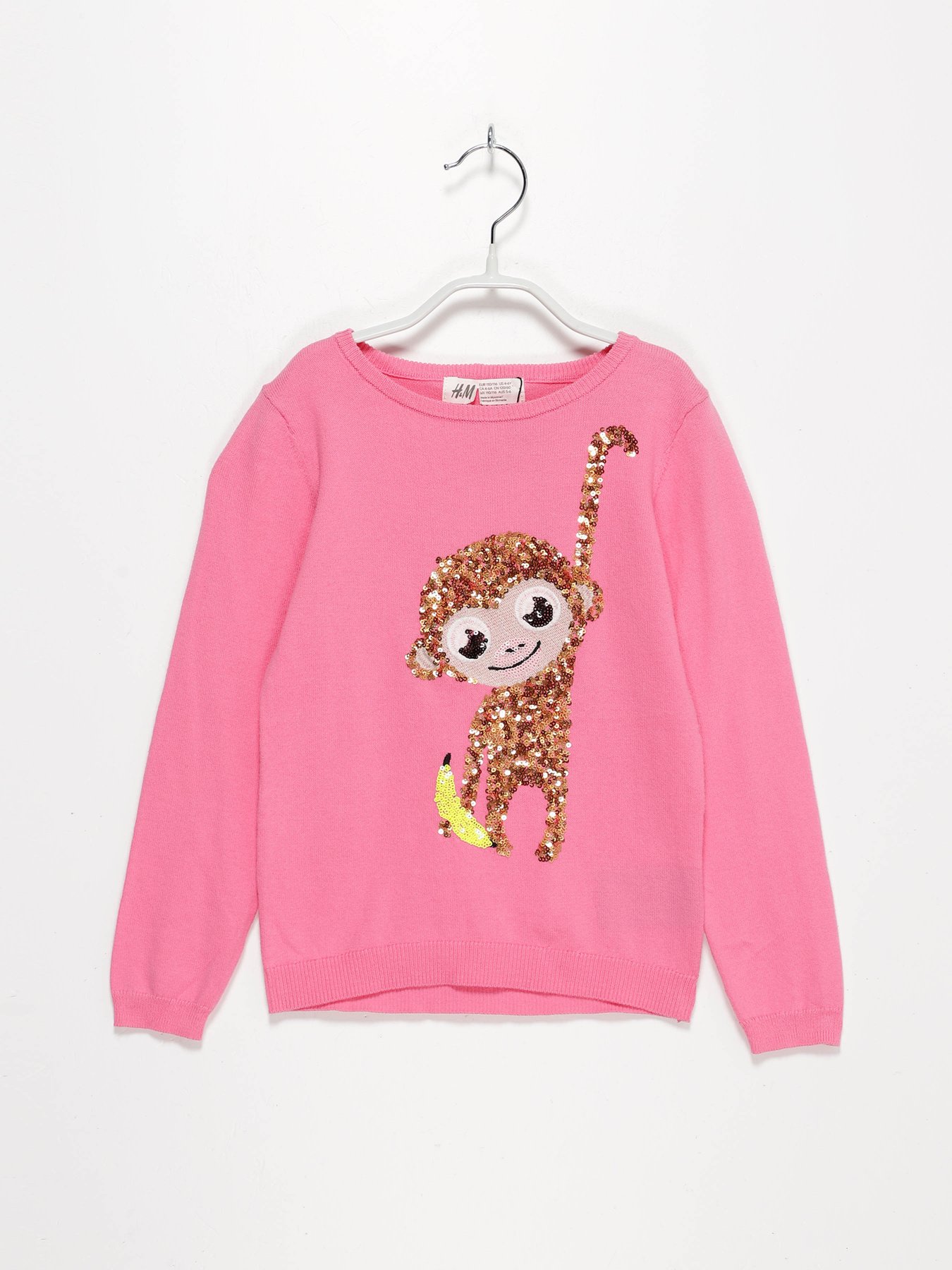 Джемпер H&M модель 0549390_рожевий комб. Фото