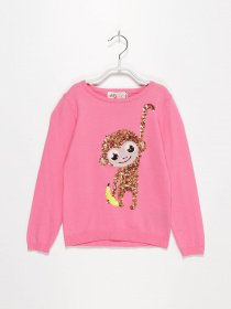 Джемпер H&M модель 0549390_рожевий комб. Фото