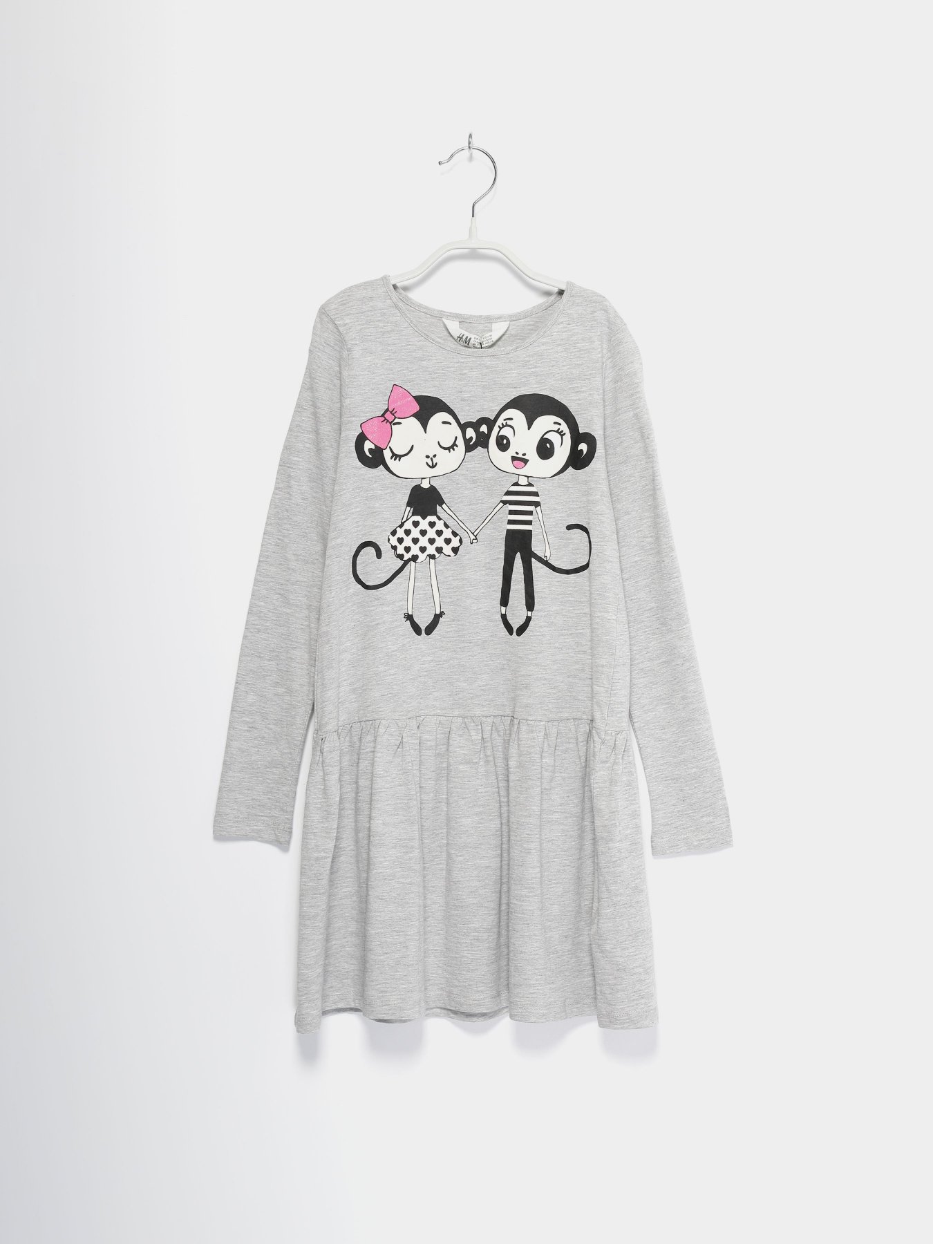 Платье миди H&M модель 0565186_сірий комб. Фото