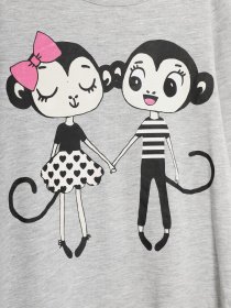 Платье миди H&M модель 0565186_сірий комб. Фото