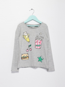 Лонгслів H&M модель 0565200_с.сірий комб. Фото