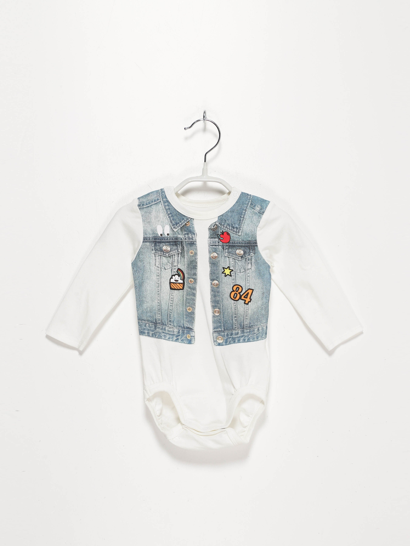 Боди для младенцев H&M модель 05841120_білий комб. Фото