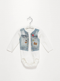 Боди для младенцев H&M модель 05841120_білий комб. Фото