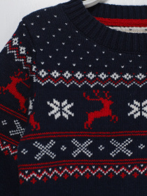 Джемпер H&M модель 0638874_т.синій комб. Фото