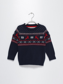 Джемпер H&M модель 0638874_т.синій комб. Фото