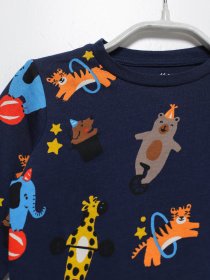 Лонгслив H&M модель 0679633_т.синій комб. Фото