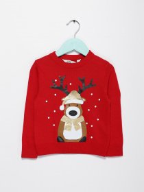 Джемпер H&M модель 0696991_червоний комб. Фото