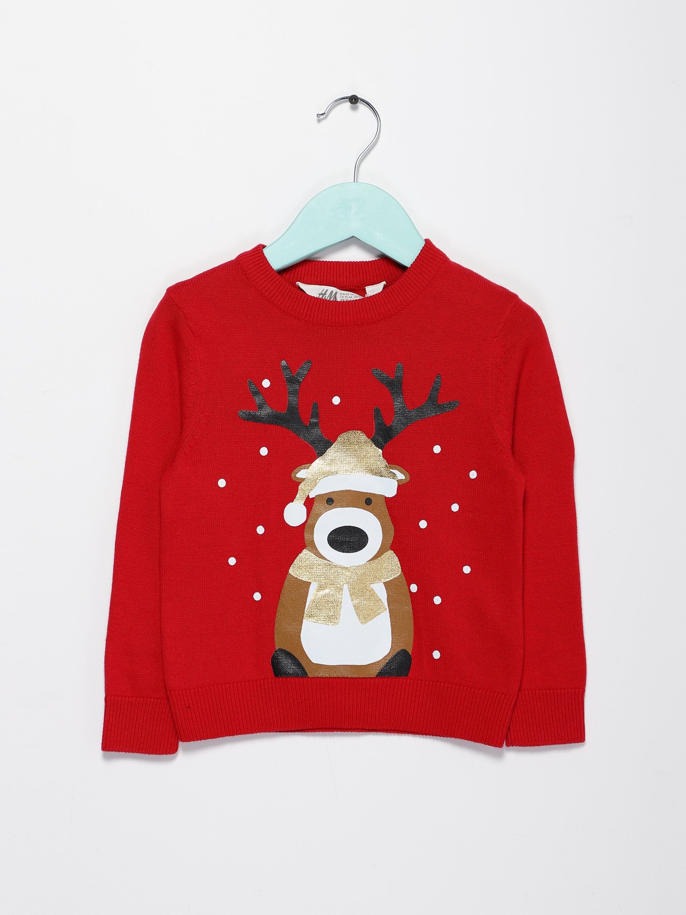 Джемпер H&M модель 0696991_червоний комб. Фото