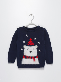 Джемпер H&M модель 0772486_т.синій комб. Фото