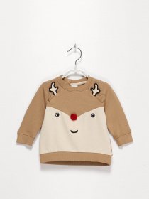 Свитшот H&M модель 0791589_с.коричневий комб. Фото