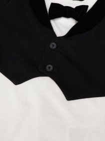 Лонгслив H&M модель 0808966_білий з чорним Фото