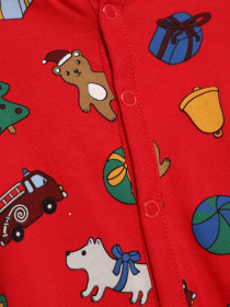 Нательный комбинезон H&M модель 0820462_червоний комб. Фото