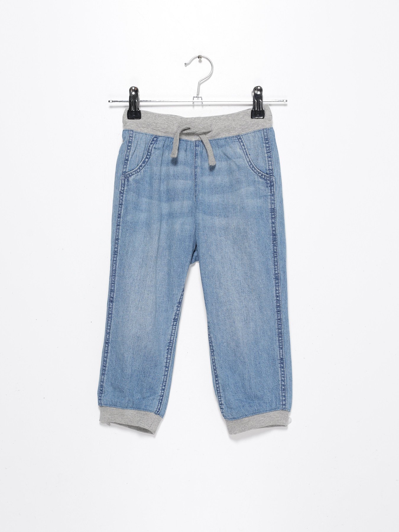 Джоггеры H&M модель 0834439_синій з сірим Фото