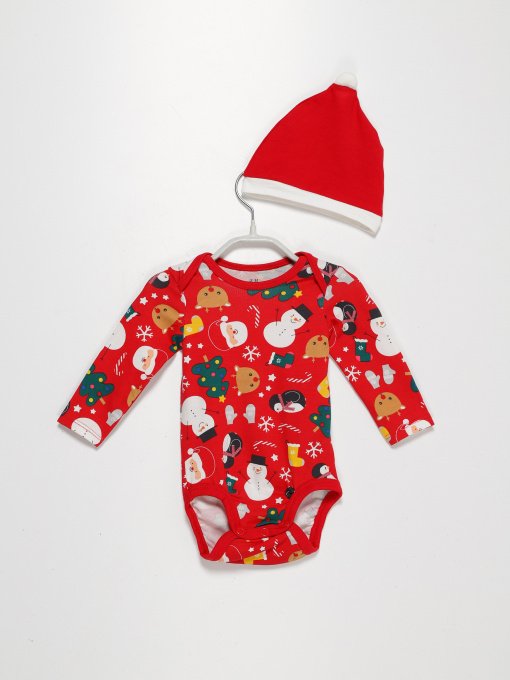 Комплект для немовлят H&M Модель 08664822_червоний комб. Фото