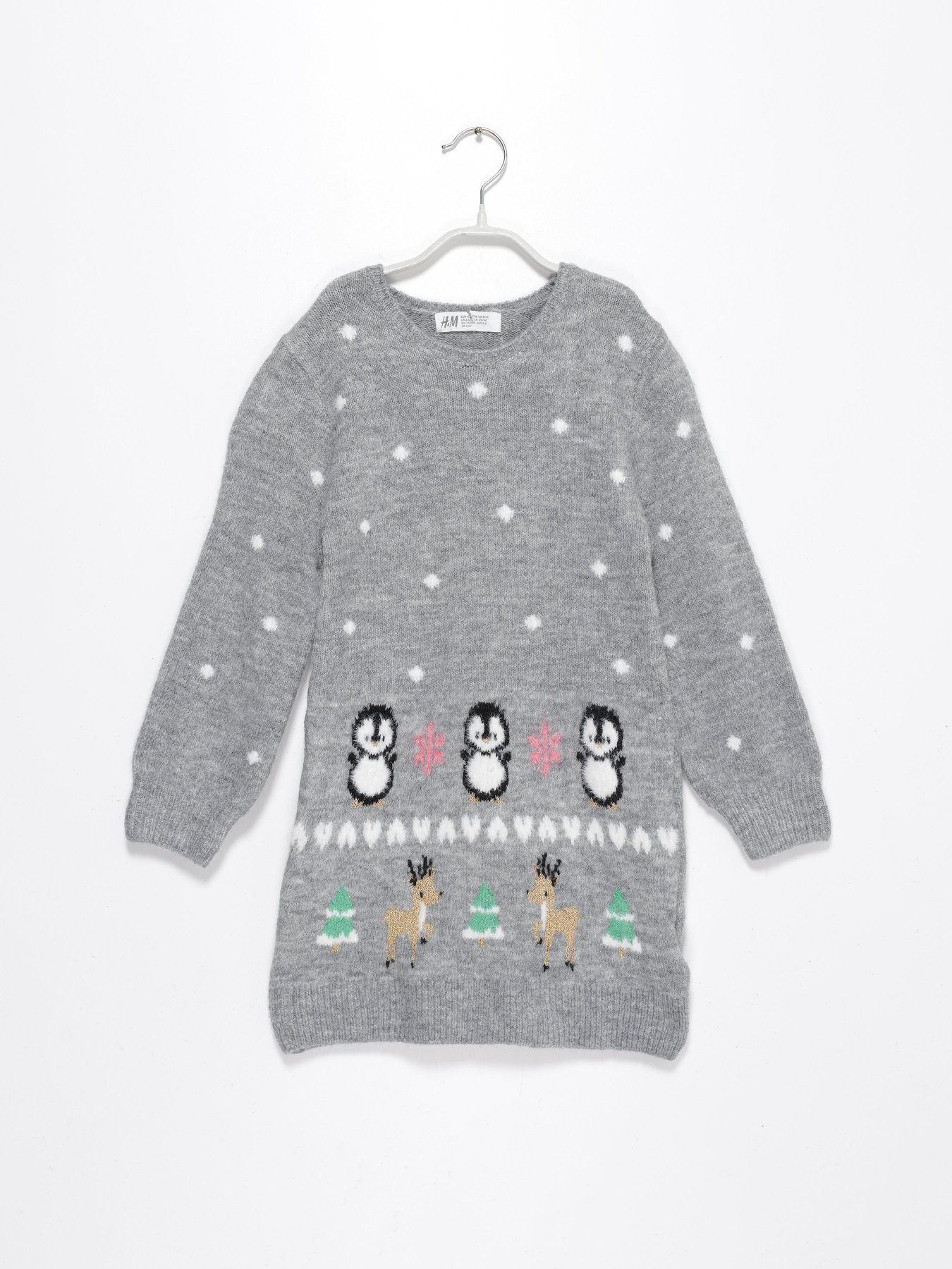 Платье миди H&M модель 0872215_сірий комб. Фото