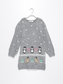 Платье миди H&M модель 0872215_сірий комб. Платье миди H&M модель 0872215_сірий комб. Фото