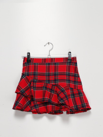 Спідниця міді H&M модель 0872573_червоний комб. Фото