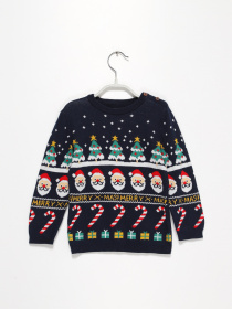 Джемпер H&M модель 0884900_т.синій комб. Фото