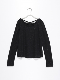 Лонгслив H&M модель 0887809_чорний Фото