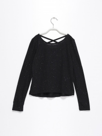 Лонгслів H&M модель 0887809_чорний Фото