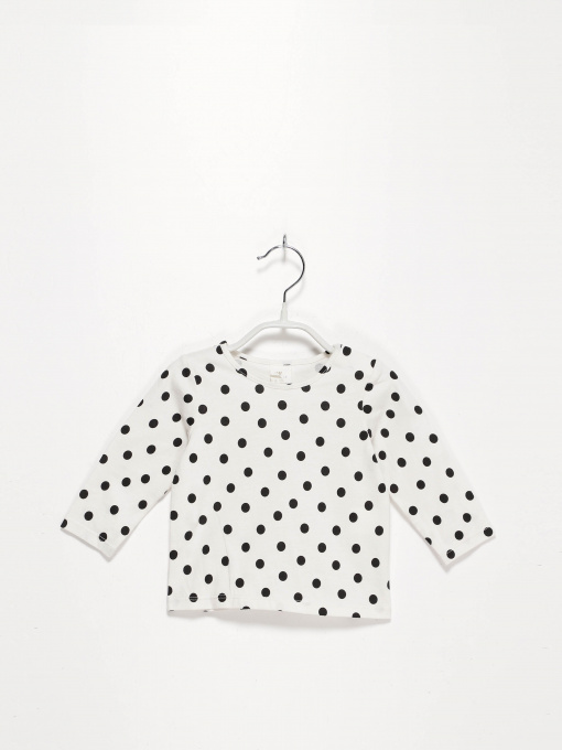 Лонгслив H&M модель 0152526_білий з чорним Фото